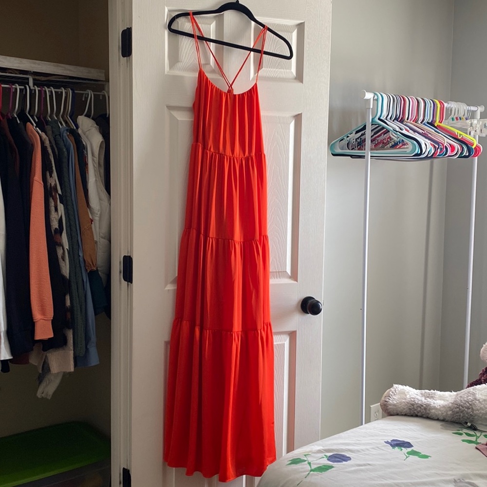Orange maxi dress